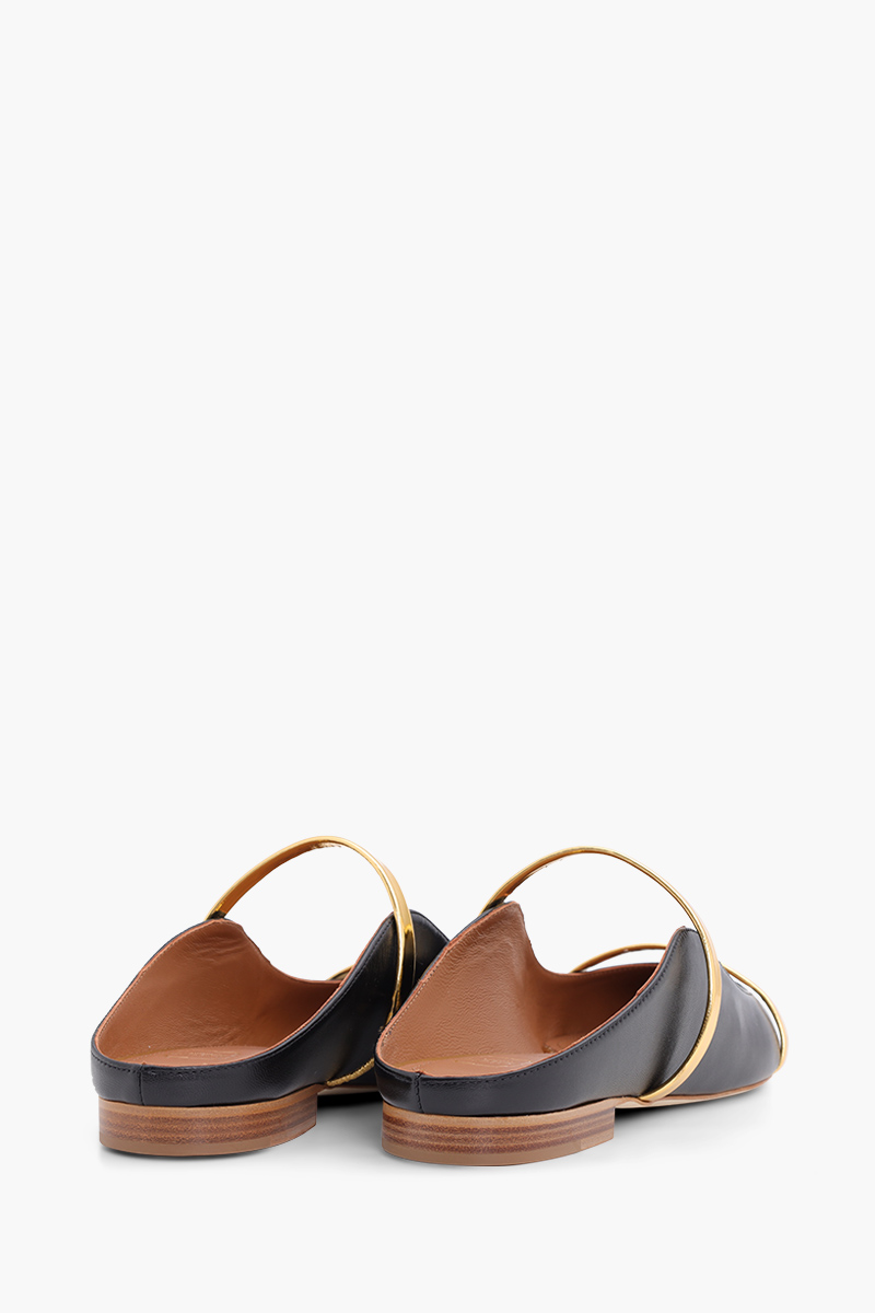 MALONE SOULIERS Maureen Mules in Black/Gold 2