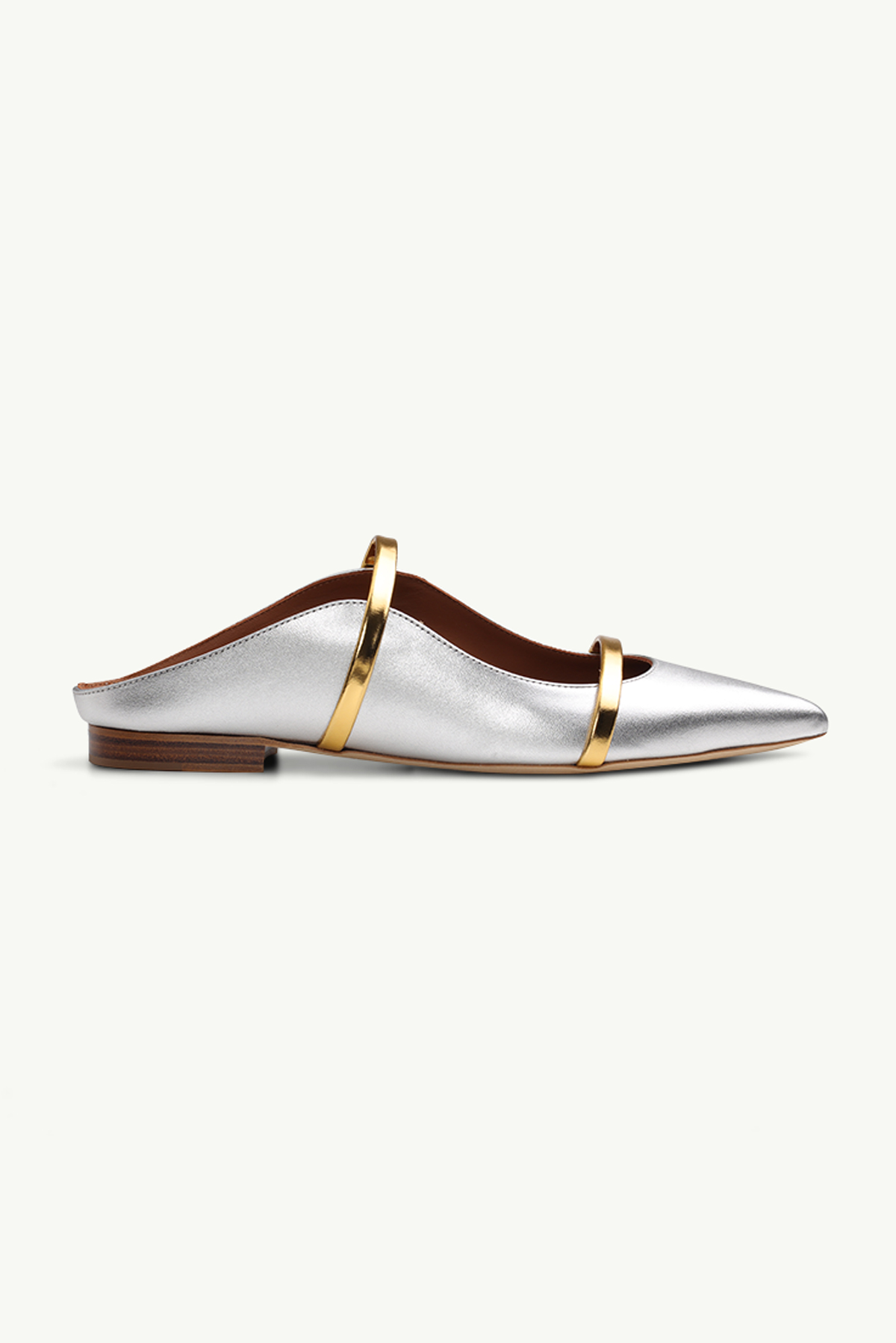 MALONE SOULIERS Maureen Mules in Silver/Gold 0