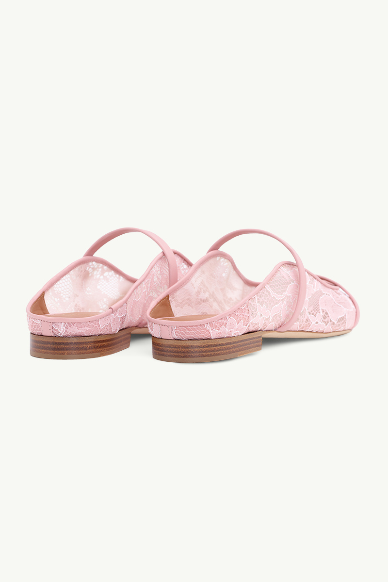 MALONE SOULIERS Maureen Lace Mules in Pink/Rose 2