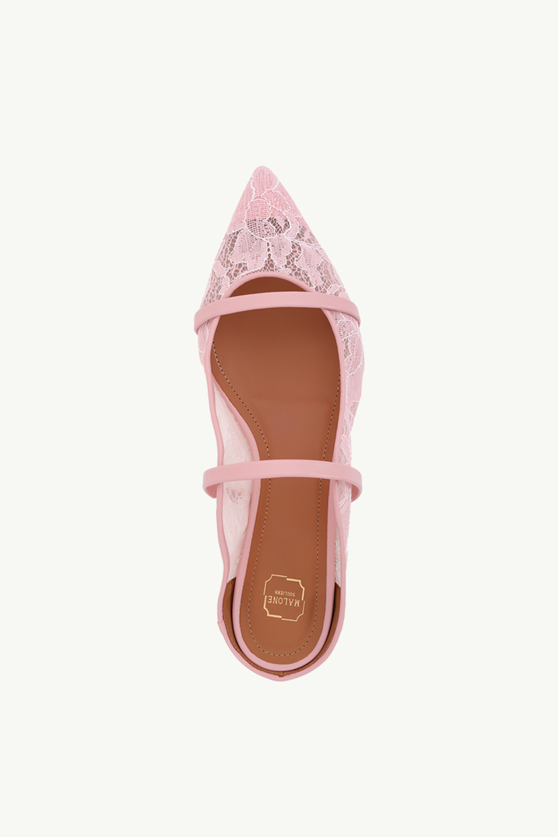 MALONE SOULIERS Maureen Lace Mules in Pink/Rose 3