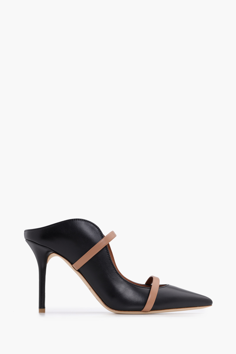 MALONE SOULIERS Maureen Pumps 85mm in Black/Nude with Stiletto Heels 0