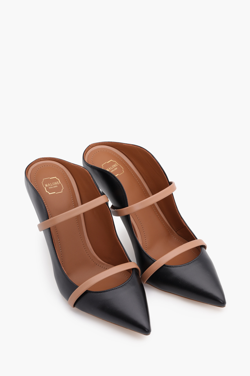 MALONE SOULIERS Maureen Pumps 85mm in Black/Nude with Stiletto Heels 1