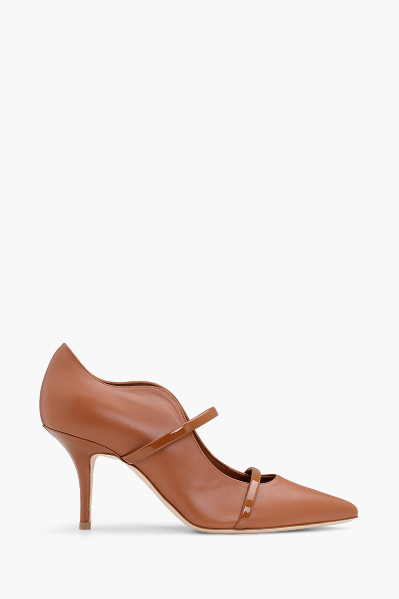 MALONE SOULIERS Maureen Heeled Pumps 70mm in Walnut/Walnut 0