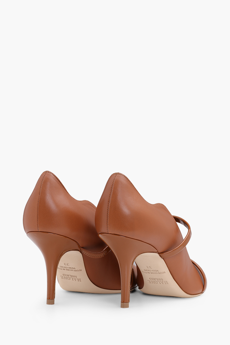 MALONE SOULIERS Maureen Heeled Pumps 70mm in Walnut/Walnut 2