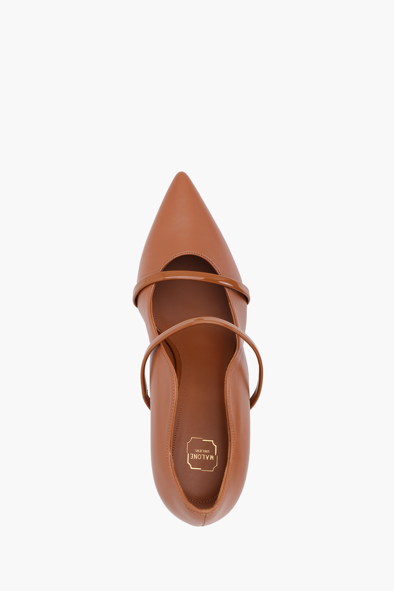 MALONE SOULIERS Maureen Heeled Pumps 70mm in Walnut/Walnut 3