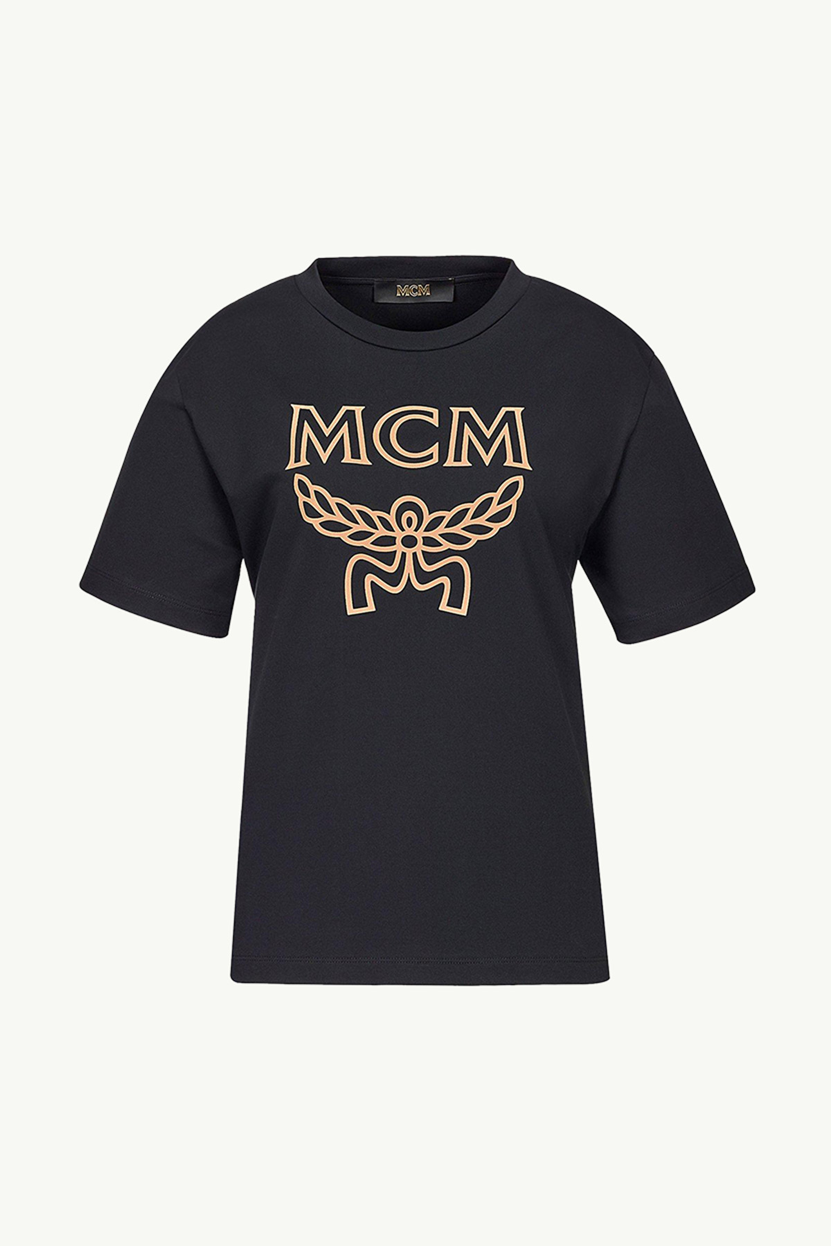 MCM Women Logo T-Shirt in Black 0
