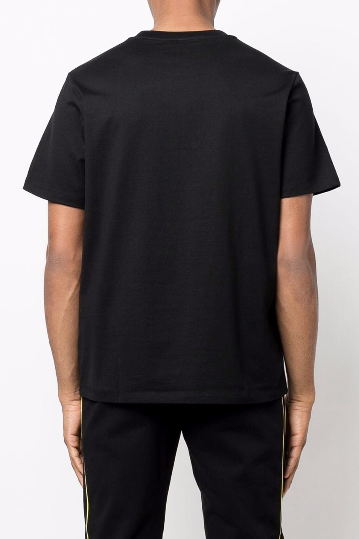 MCM Men Crew Neck T-Shirt in Black Cotton 2