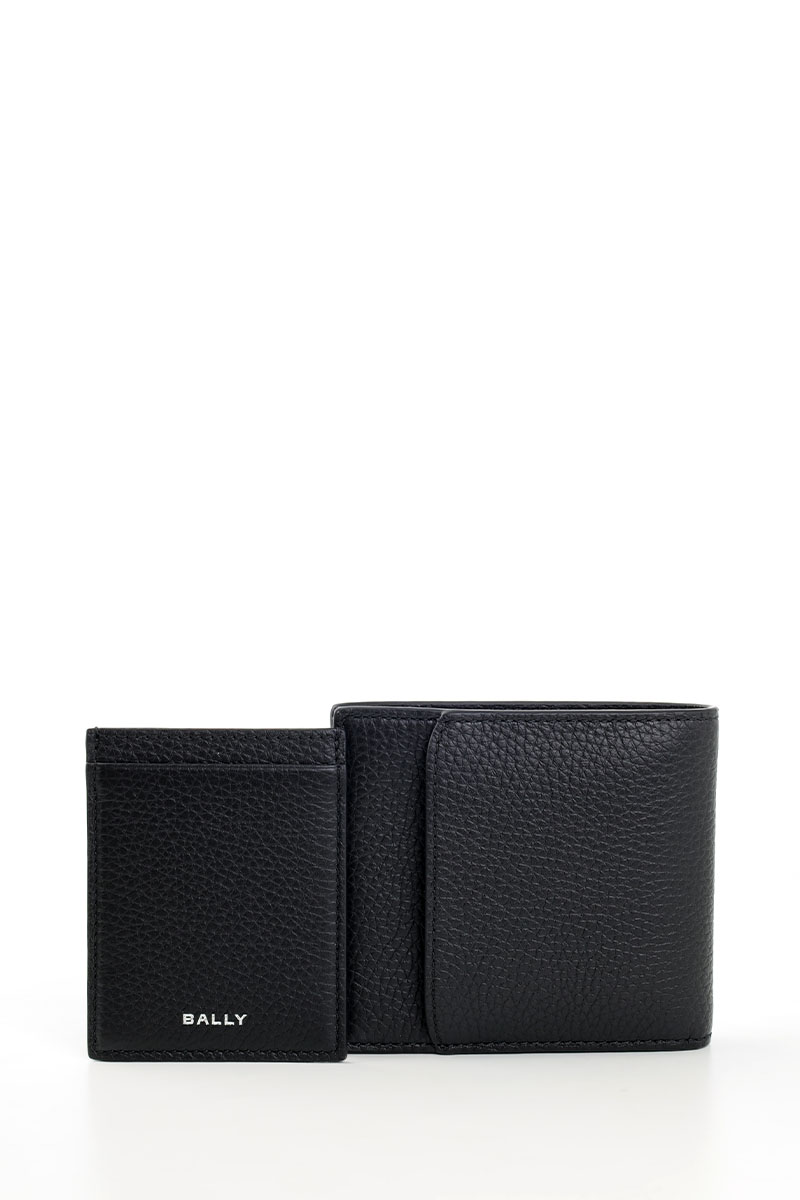 BALLY Doublewall Wallet In Black Grained Leather 3