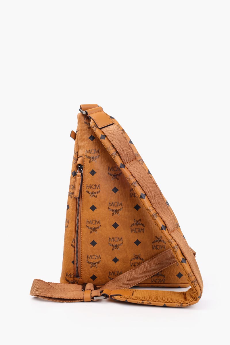 MCM Mini Aren Sling Bag in Cognac 2