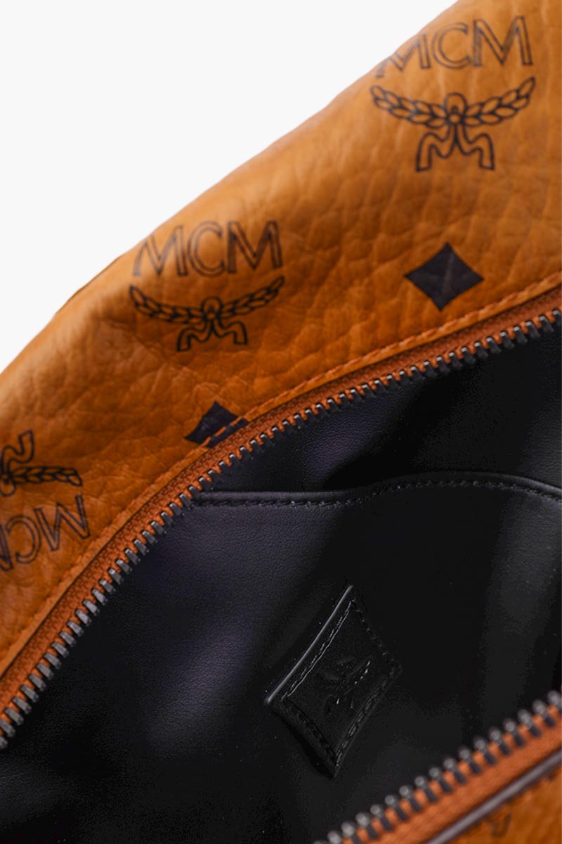 MCM Mini Aren Sling Bag in Cognac 4