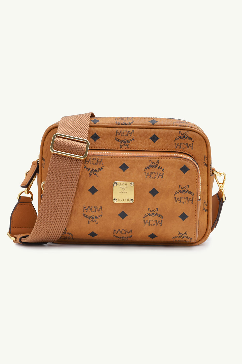 MCM Small Klassik Crossbody Bag in Cognac 0