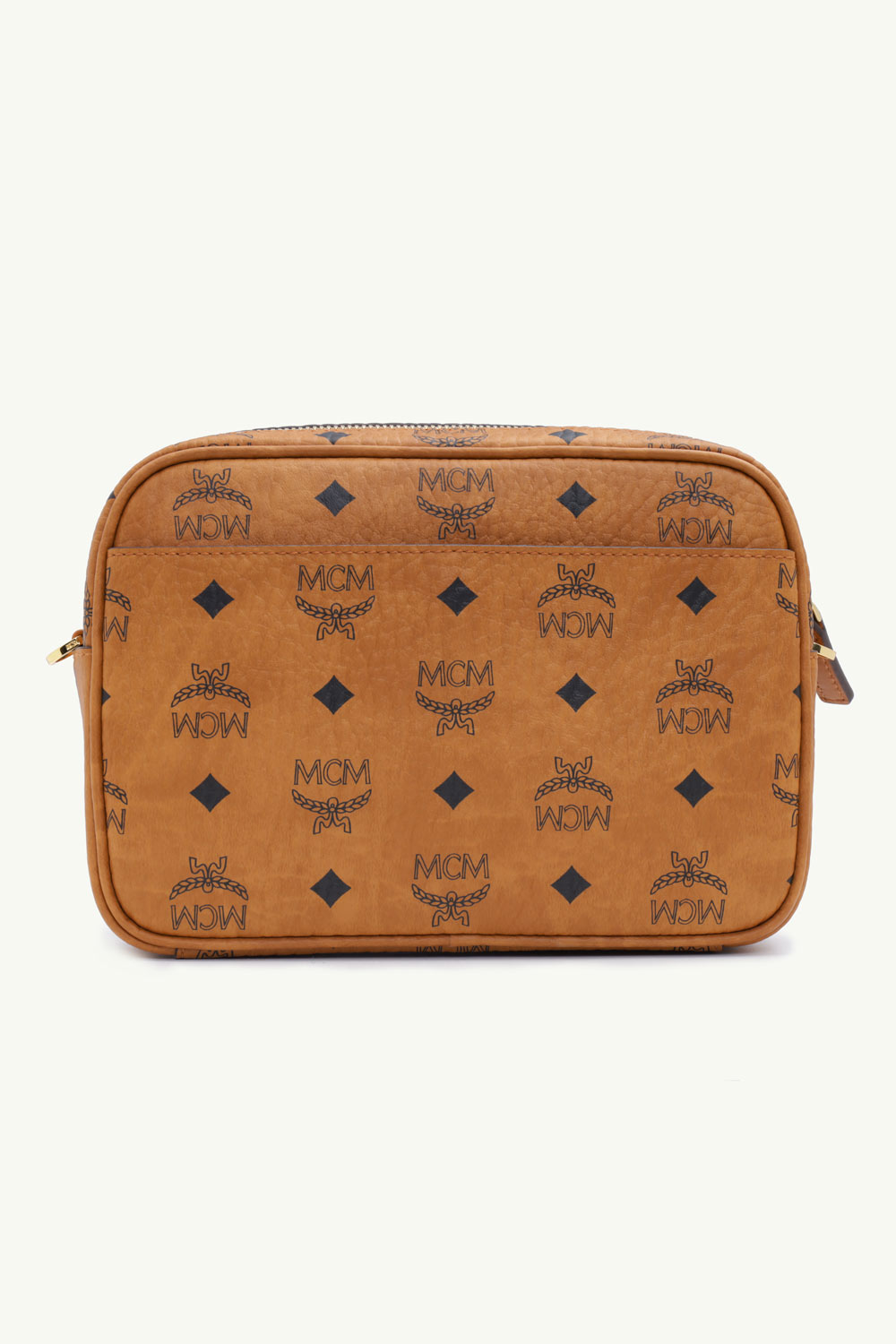 MCM Small Klassik Crossbody Bag in Cognac 1