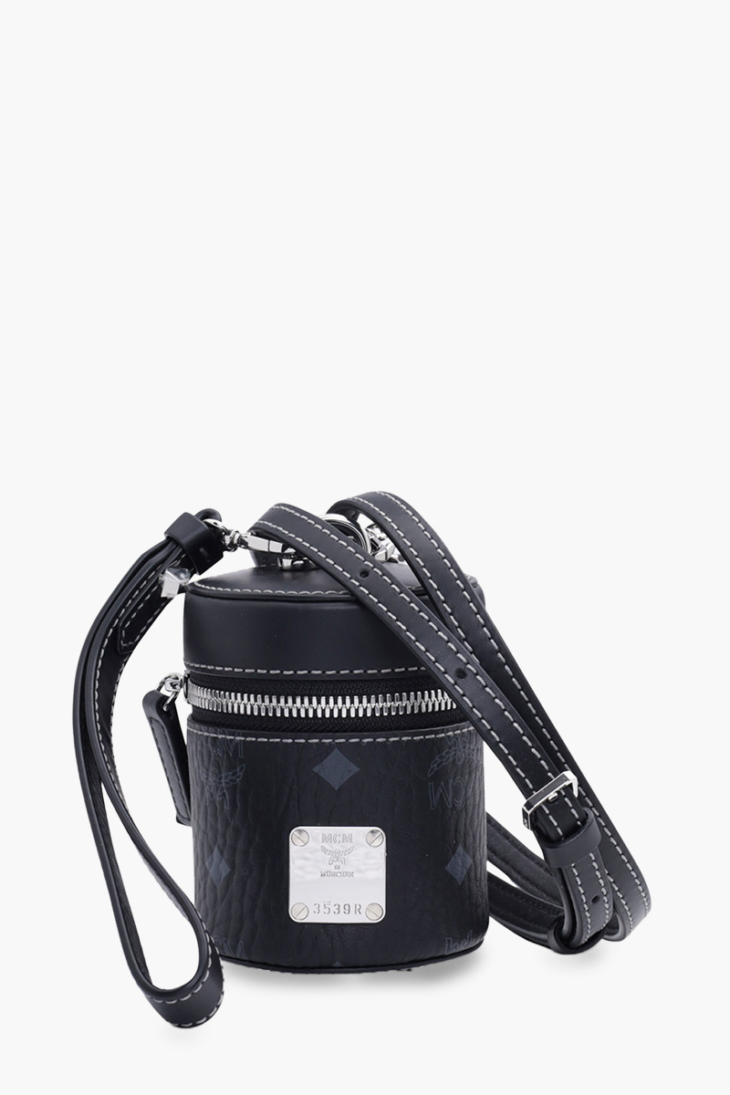 MCM X-Mini Cylinder Top Handle Chain Crossbody in Black 0