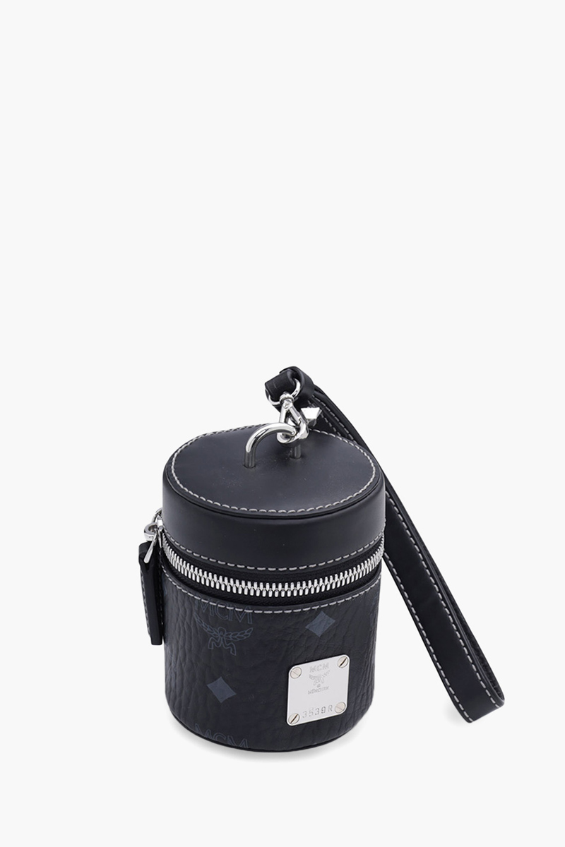 MCM X-Mini Cylinder Top Handle Chain Crossbody in Black 2