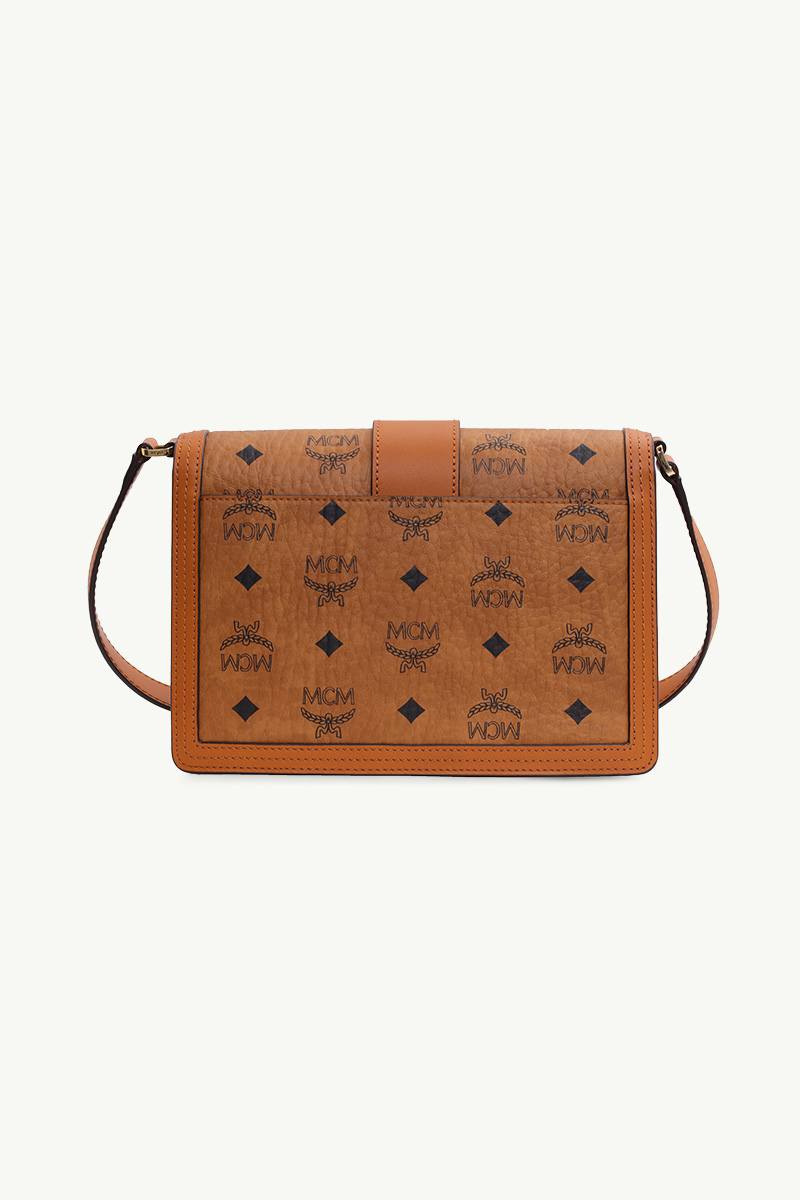 MCM Small Tracy Shoulder Bag in Cognac  1