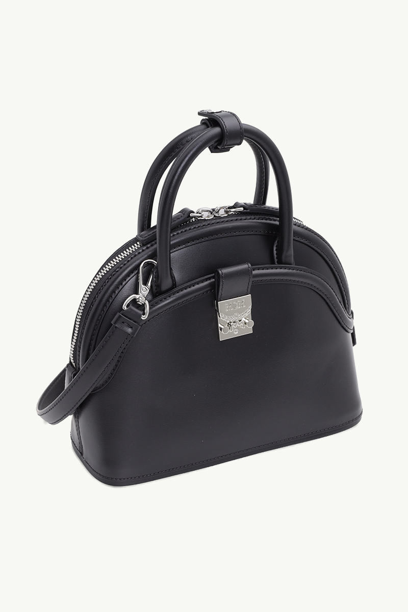 MCM Small Tracy Tote Bag in Black Leather 2