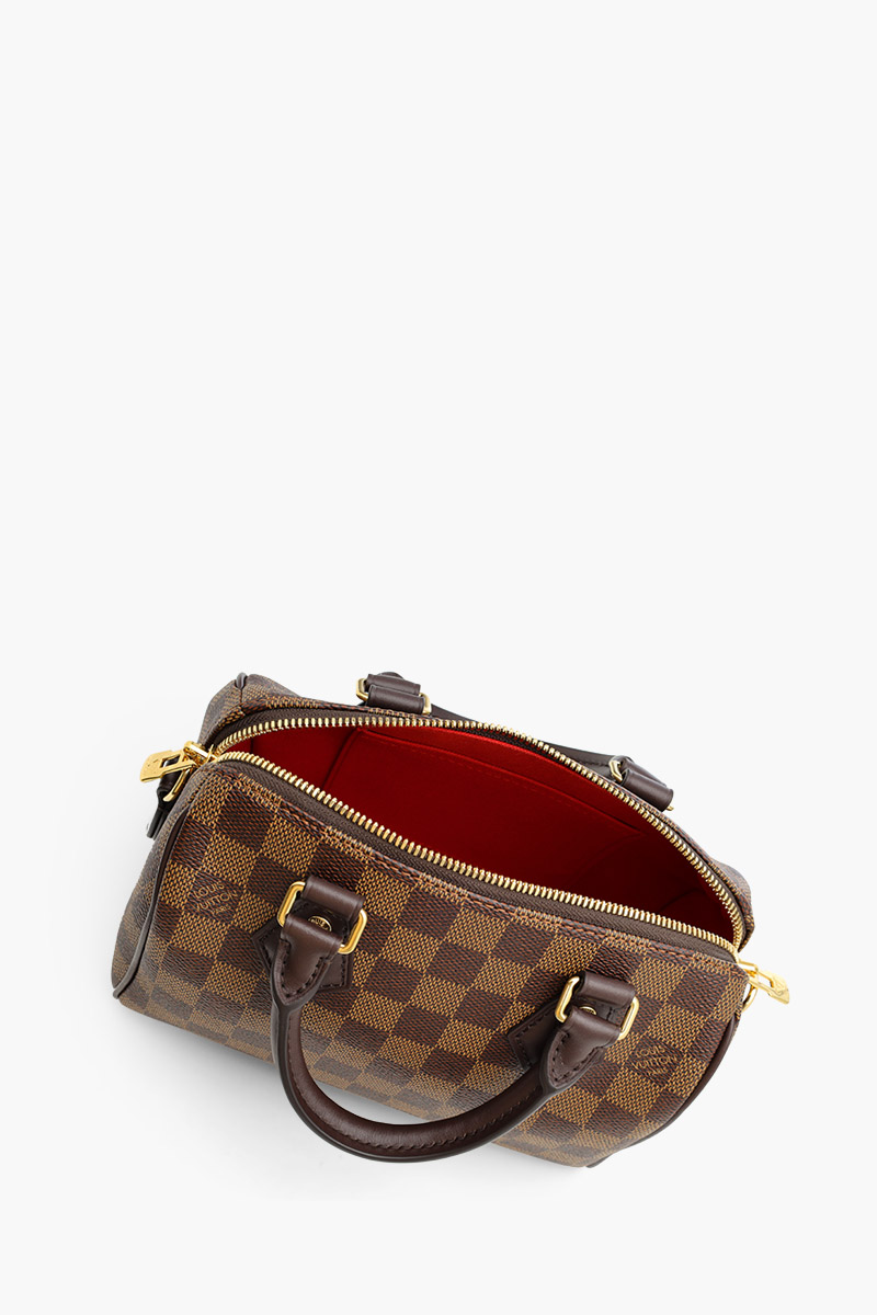 LOUIS VUITTON Speedy Bandouliere 20 Handbag in Ebene Damier Coated Canvas with Strap 3