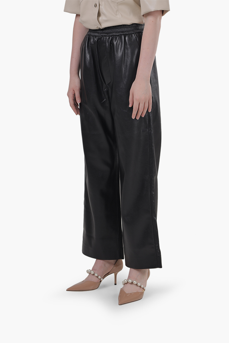 NANUSHKA Women Odessa Loese Fit Pants in Black Okobor Alt-Leather 2