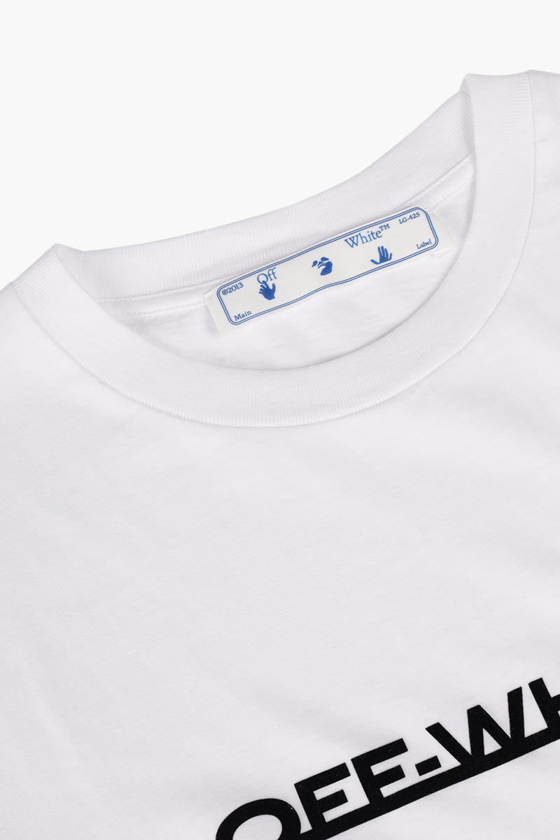 OFF WHITE Women Underlined Logo Print T-Shirt in White/Black 2