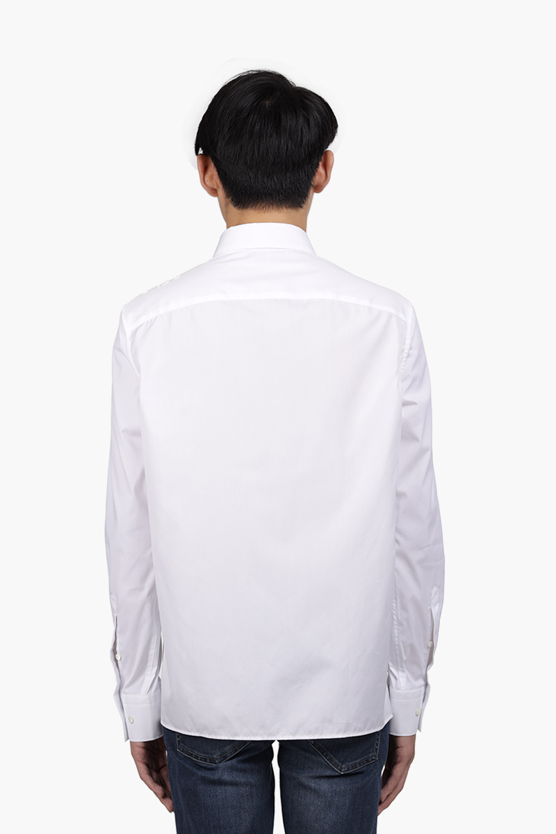 NEIL BARRETT Men Thunderbolt Long Sleeves Shirt in White/Black 1