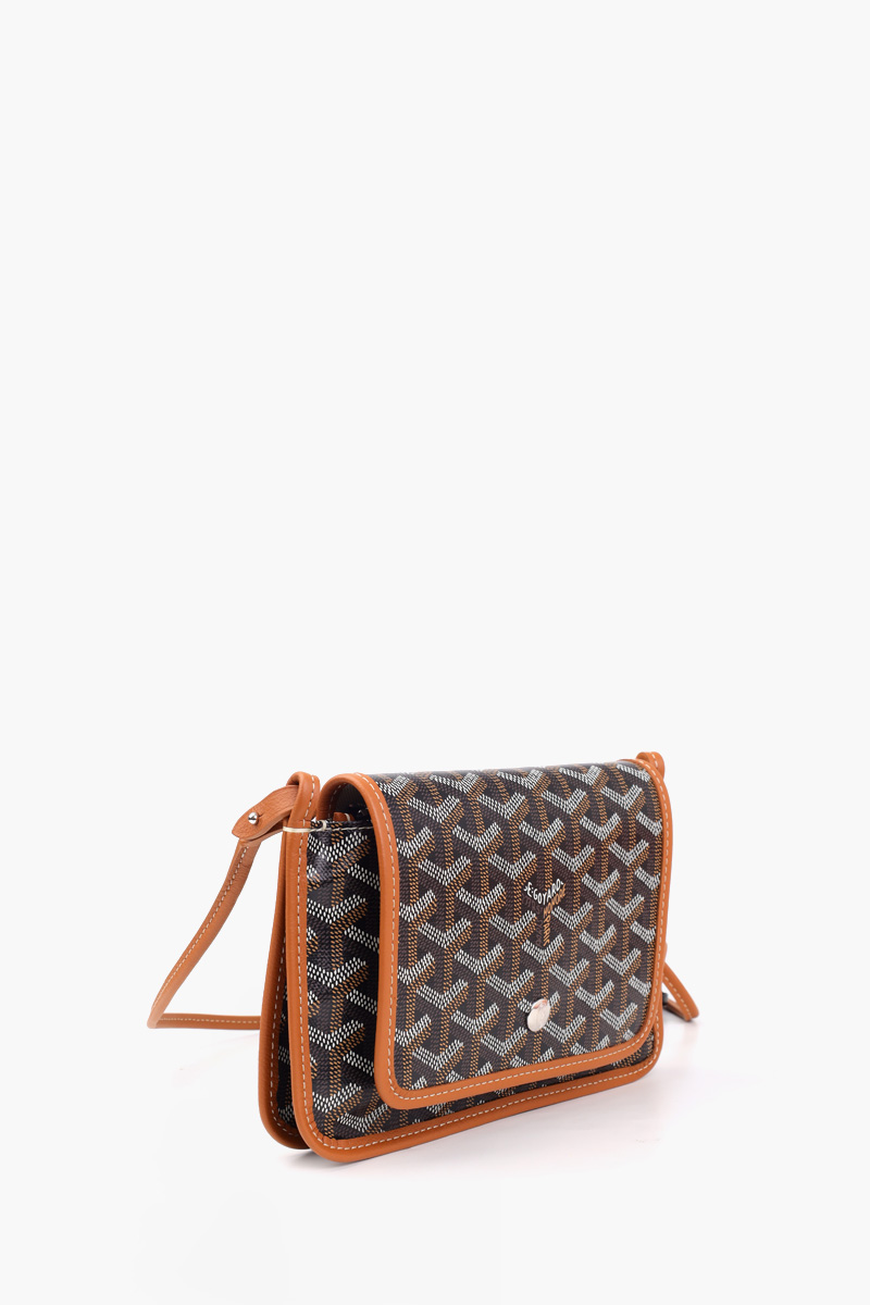 GOYARD Plumet Pocket Wallet in Black/Tan 1
