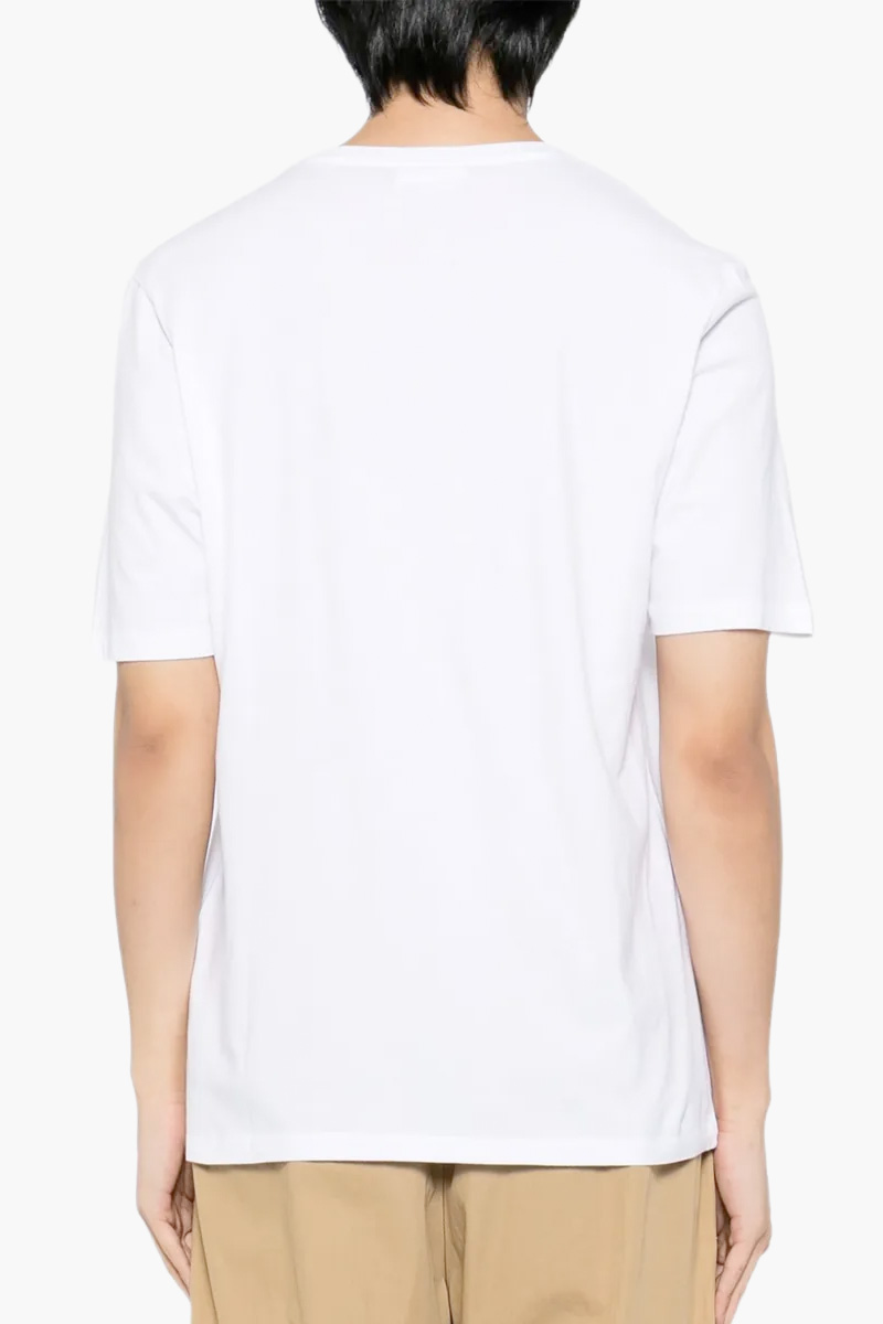 MAISON KITSUNE Men Fox Head Regular T-Shirt in White Cotton 2
