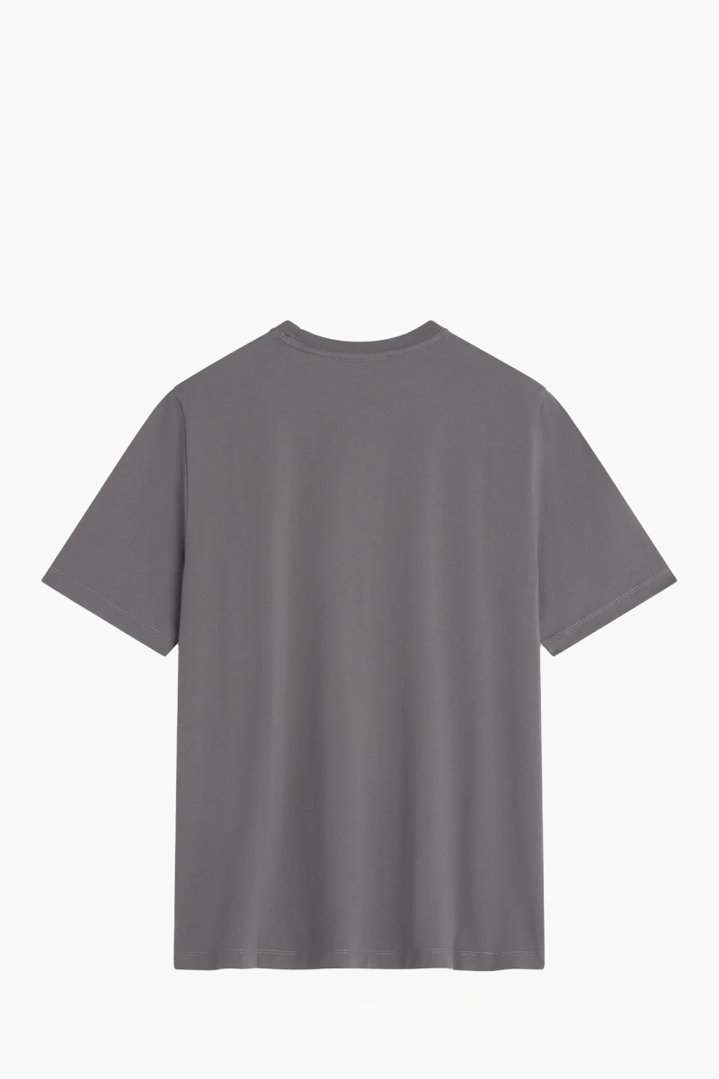 MAISON KITSUNE Men Fox Head Regular T-Shirt in Charcoal Cotton 1