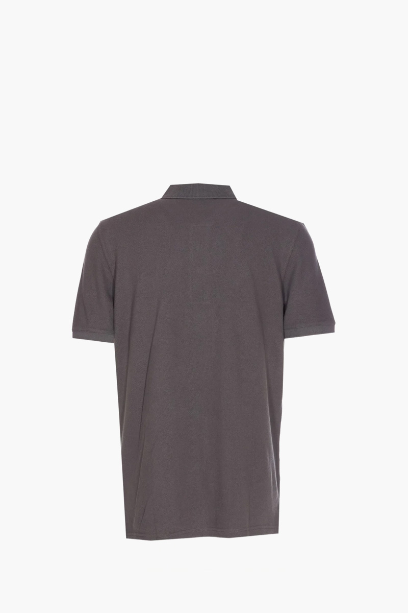 MAISON KITSUNE Men Fox Head Regular Polo Shirt in Charcoal Cotton 1