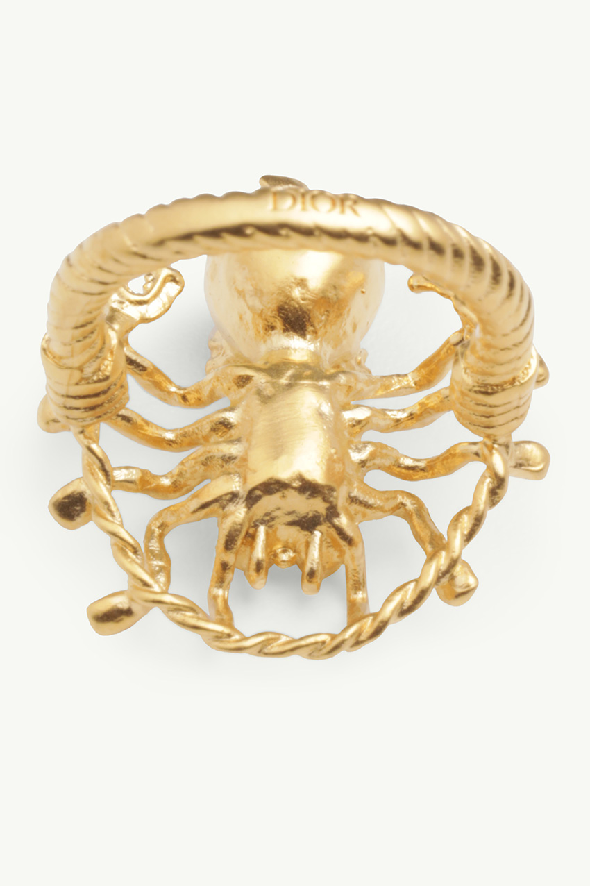CHRISTIAN DIOR Mille Fleurs De Dior Ring in Gold Metal with Spider Motif 1