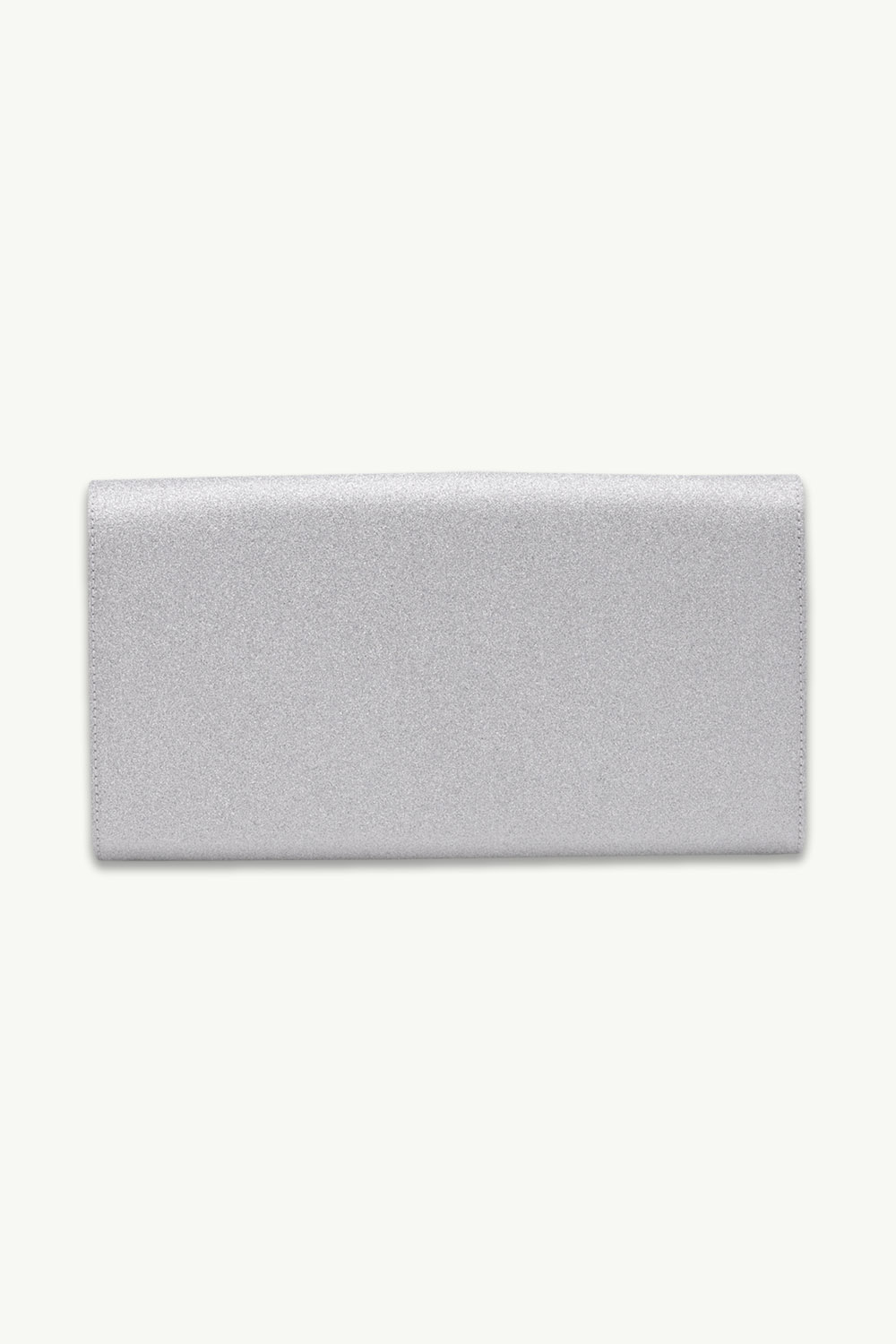ROGER VIVIER Flower Strass Buckle Clutch in Silver Glitter Fabrics 1