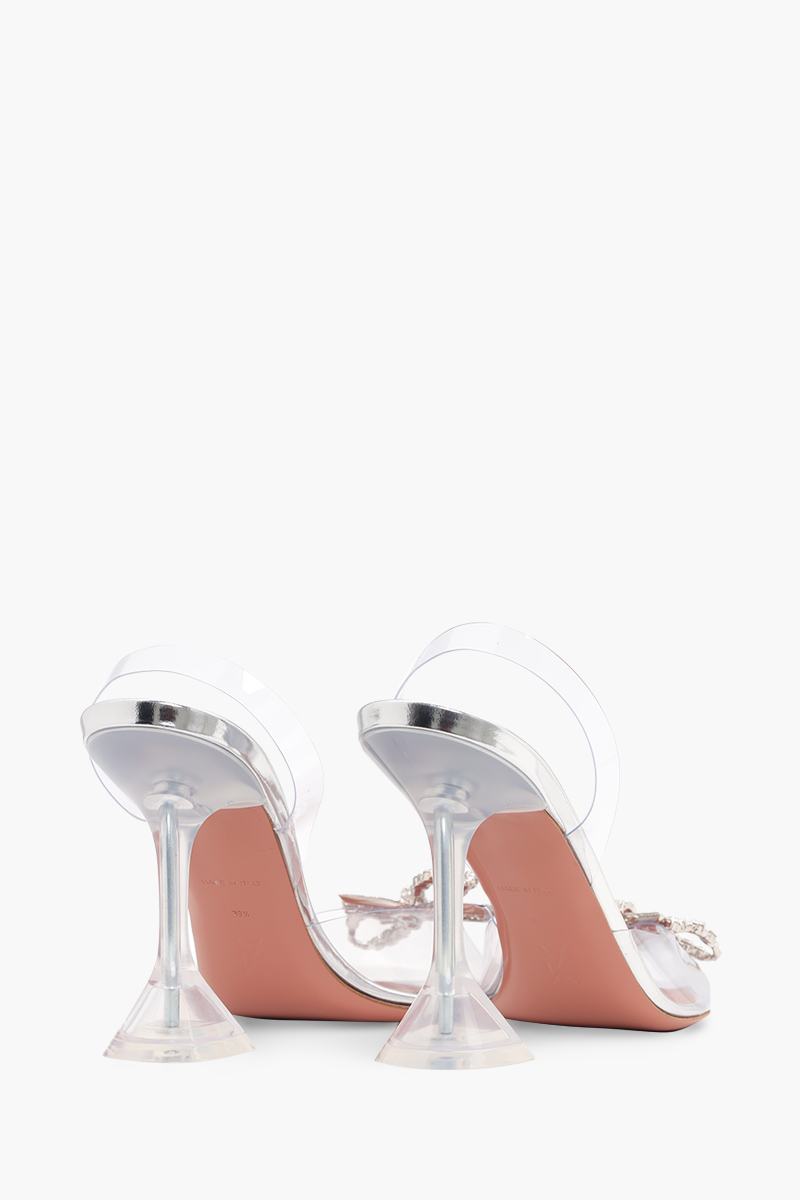 AMINA MUADDI Women Rosie Glass PVC Slingback Pumps 95mm in Transparent 2