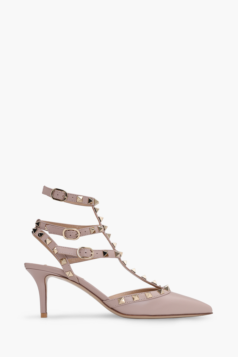 VALENTINO Rockstud Kitten 6.5cm in Nude Poudre Calf 0