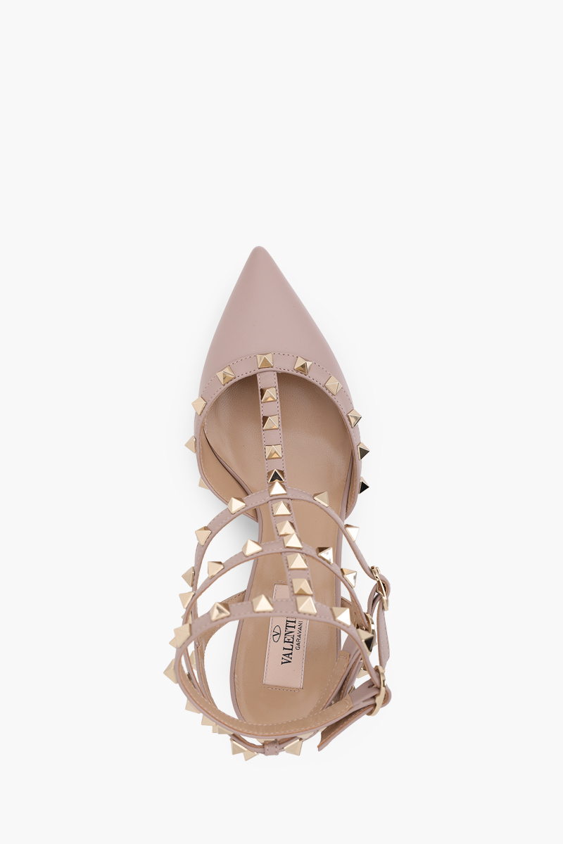VALENTINO Rockstud Kitten 6.5cm in Nude Poudre Calf 3