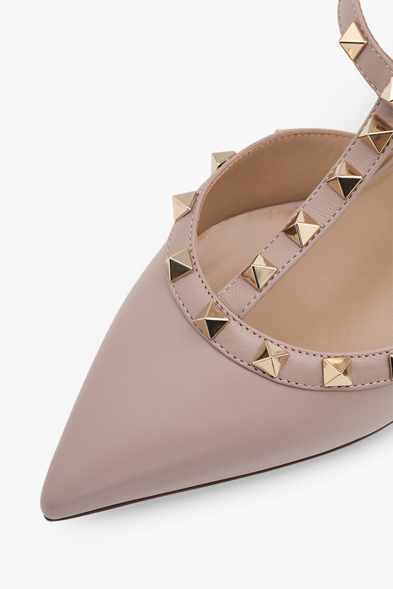 VALENTINO Rockstud Kitten 6.5cm in Nude Poudre Calf 4