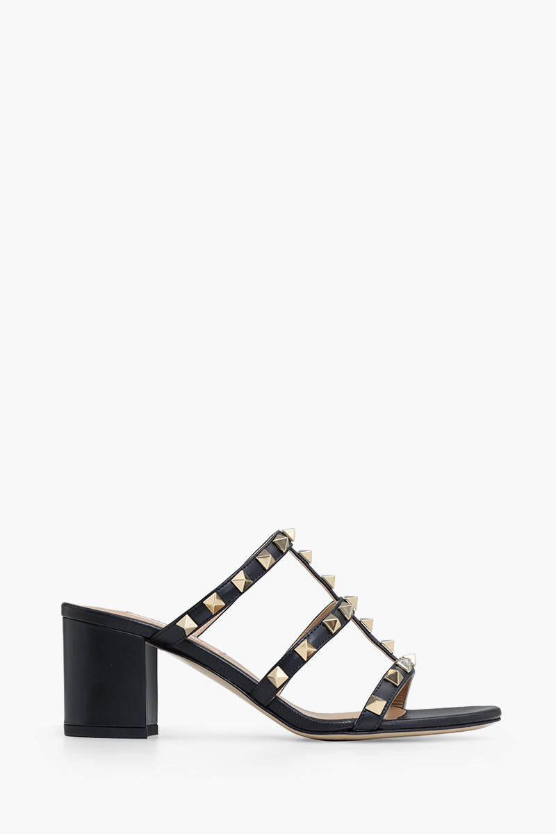 VALENTINO Rockstud 6cm Chunky Sandals in Black 0