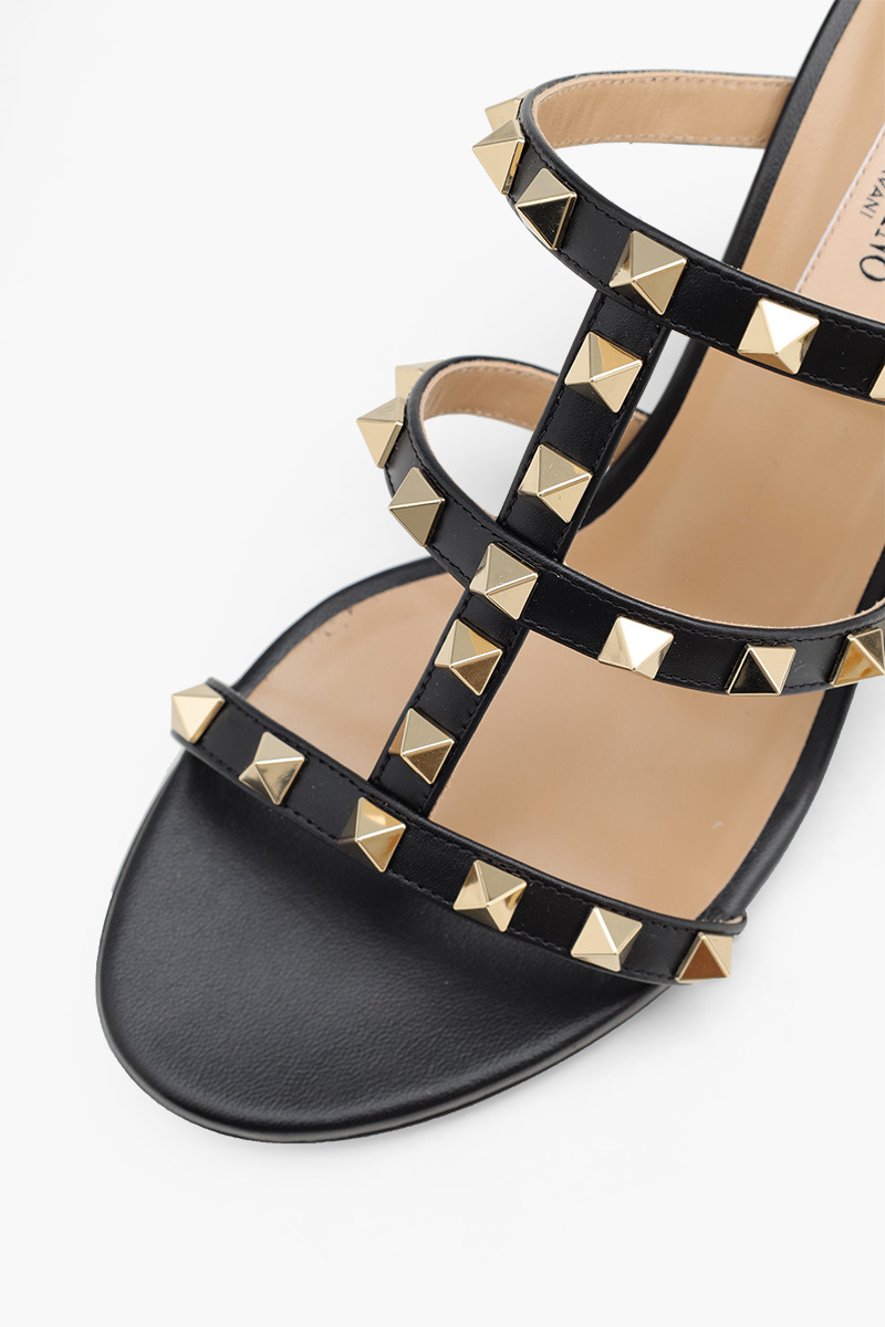 VALENTINO Rockstud 6cm Chunky Sandals in Black 4