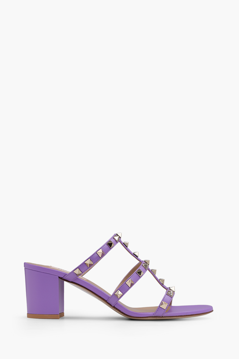 VALENTINO Rockstud 6cm Chunky Sandals in Wisteria 0