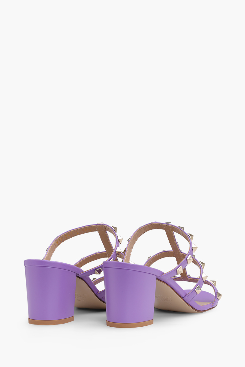 VALENTINO Rockstud 6cm Chunky Sandals in Wisteria 2