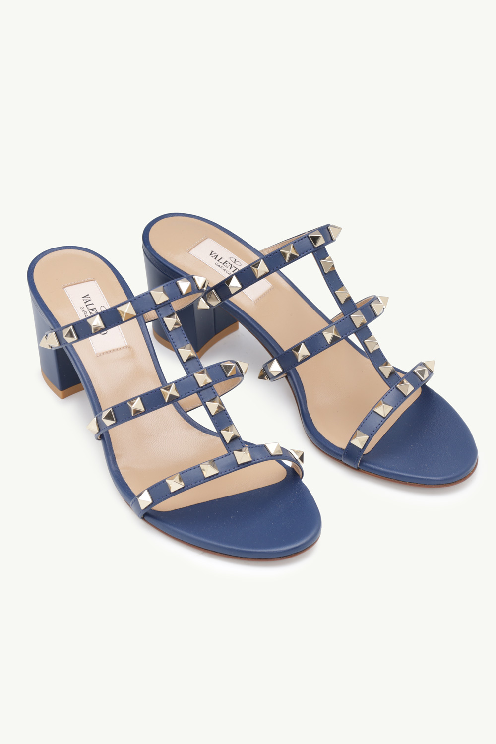 VALENTINO Rockstud 6cm Chunky Sandals in Worker 1