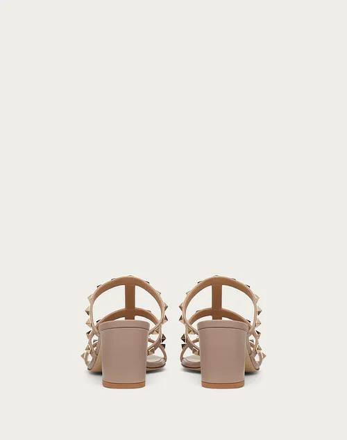 VALENTINO Rockstud 6cm Chunky Sandals in Nude Poudre 3