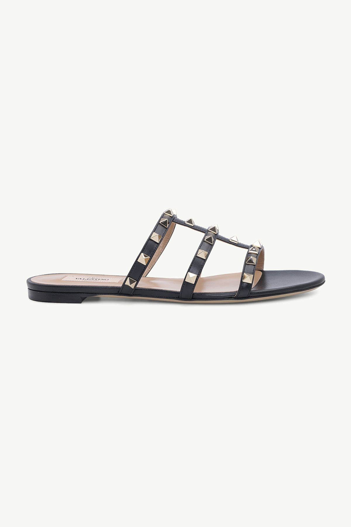 VALENTINO Rockstud Strappy Slides in Black 0