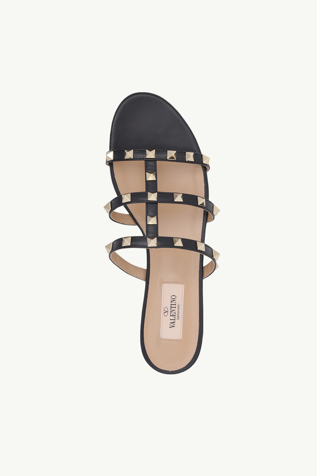 VALENTINO Rockstud Strappy Slides in Black 3
