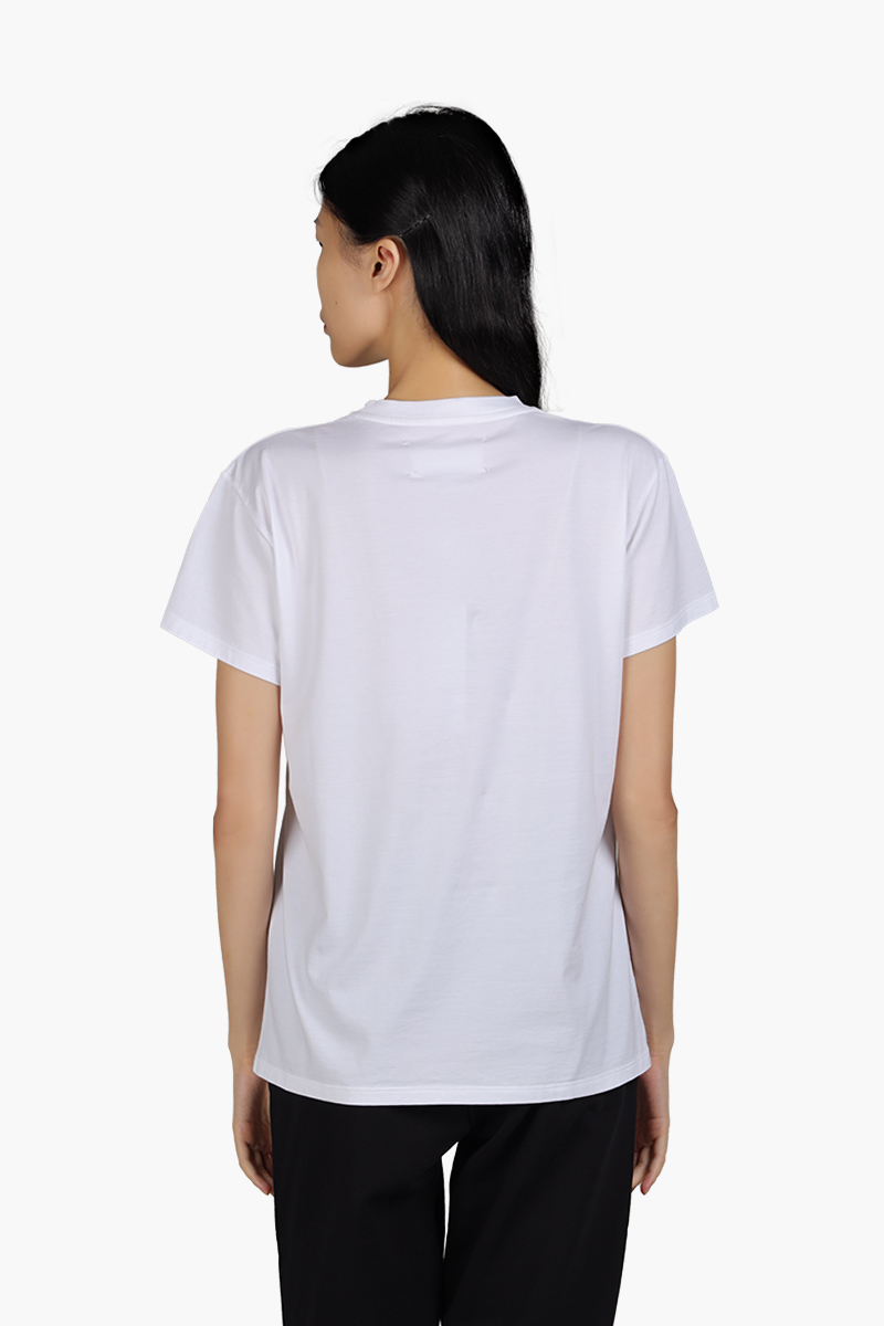 MAISON MARGIELA Women Crewneck T-Shirt in White with 4 Stitch Moniker on Back 1