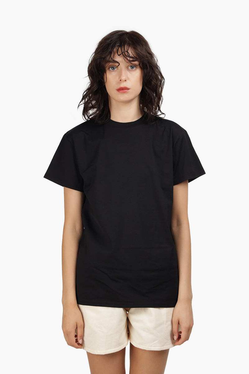 MAISON MARGIELA Women Crewneck T-Shirt in Black with 4 Stitch Moniker on Back 0