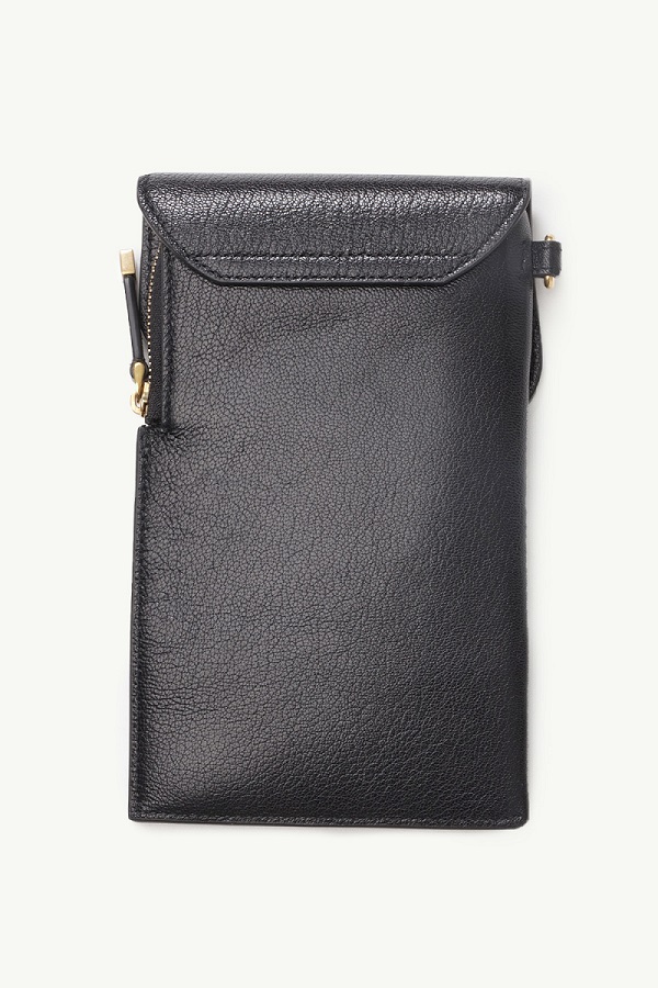 CHRISTIAN DIOR Saddle Multifuctional Pouch in Black Grained Leather 1