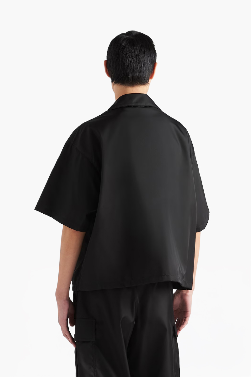PRADA Men Triangle Logo Boxy Short Sleeve Shirt in Black Re-Nylon 2