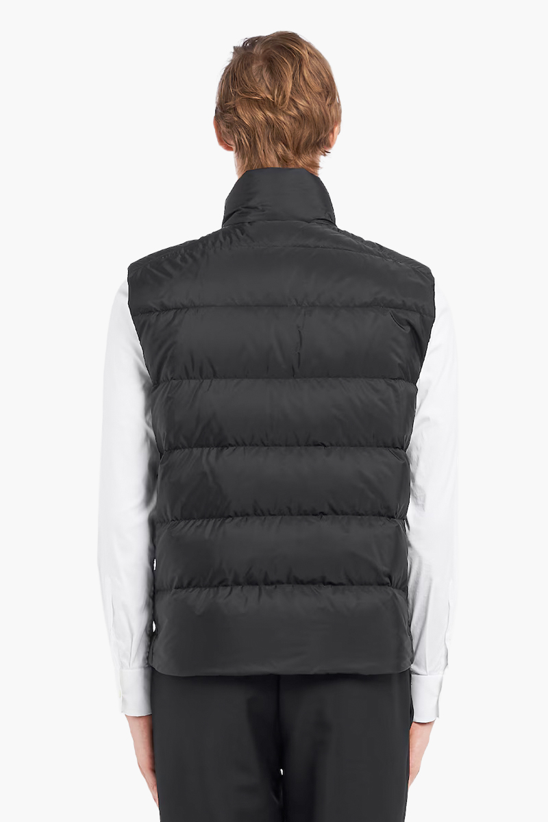 PRADA Re-Nylon Short Down Padded Vest in Black 2