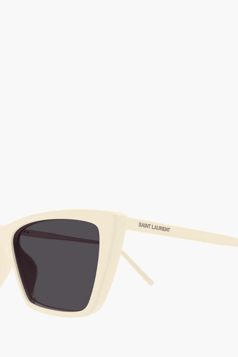 SAINT LAURENT SL 737 MICA Sunglasses in Ivory White/ Dark Grey 2