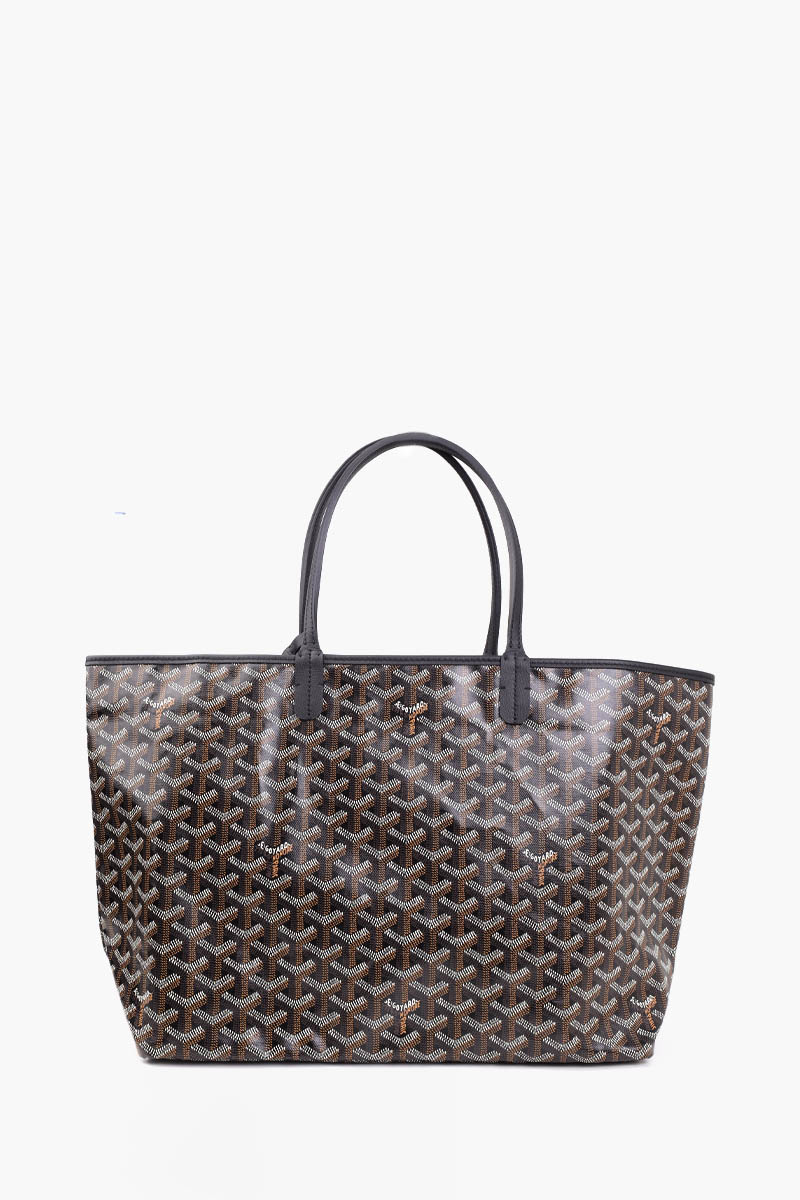 GOYARD Saint Louis PM Tote Bag in Black Goyardine Canvas x Chevroches Calfskin 2