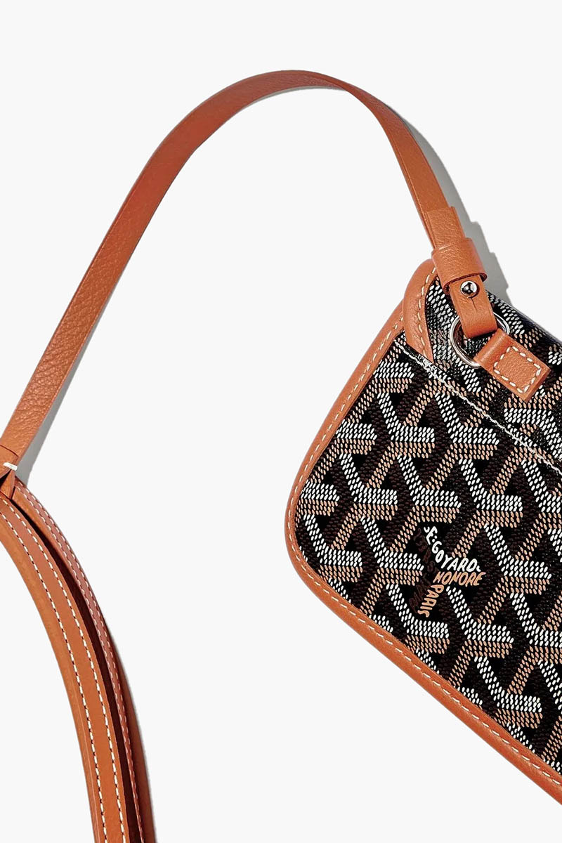 GOYARD Saint Louis PM Tote Bag in Black/Tan Goyardine Canvas x Chevroches Calfskin 4